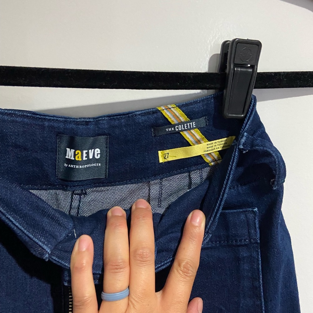 Maeve Dark Blue Ankle & Cropped Jeans